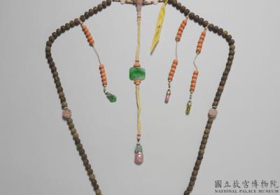 图片[2]-Agarwood court bead necklace with “happiness” characters, Qing dynasty (1644-1911)-China Archive